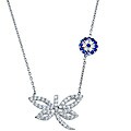 Sterling Silver Evil Eye Dragonfly Necklace