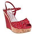 Riverberry Women's 'Mirage' Red Polka Dot Wedge Sandals