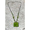 Italian Glass Bead Neckalce Green (Thailand)