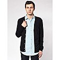 American Apparel Men's Black Baby Rib Cardigan