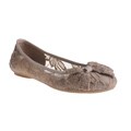 Refresh by Beston Women's 'Pam-08' Beige Lace Ballet Flats