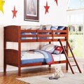 Armidale Mahogany Beadboard Twin Bunk Bed
