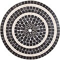 Delmar Black and Gray Tile Top Table with Umbrella Hole