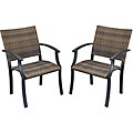 Newport Synthetic-weave Arm Chairs (Set of 2)