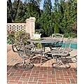 Home Styles Malibu Cast Aluminum Taupe 5-piece Outdoor Dining Set