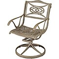 Home Styles Malibu Cast Aluminum Taupe Outdoor Swivel Chair