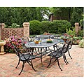 Home Styles Malibu Cast Aluminum Black 7-piece Outdoor Dining Set