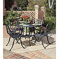 Home Styles Malibu Cast Aluminum Black 5-piece Outdoor Dining Set