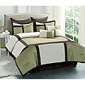 Serafim Green / Chocolate 8-piece King-size Comforter Set
