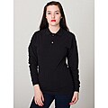 American Apparel Women's Cotton Pique Long-sleeve Tennis Shirt