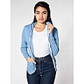 American Apparel Women's Blue Tri-blend Hoodie