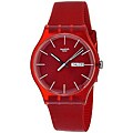 Swatch Men's Red Rebel Plastic Watch