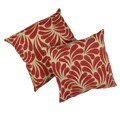 Splash Red Leaves with Tan Background 18-inch Pillows (Set of 2)