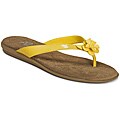 A2 by Aerosoles Women's 'Torchlight' Yellow Patent Thong Sandals