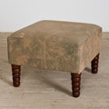 Reclaimed Canvas Ottoman (India)
