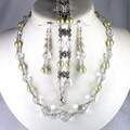 Swarovski Crystal and Yellow Pearls Jewelry Set