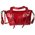 Fossil Red Monika Small Convertible Leather Satchel