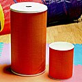 Brights Tangerine Round Hamper and Wastebasket Set