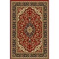 Elegant Medallion Red Non-skid Rug (3'3 x 5'3)