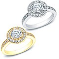 14k Gold 2/5ct TDW Diamond Halo Engagement Ring (G-H, I1-I2)