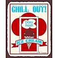 Vintage Metal Art 'Chill Out' Decorative Tin Kitchen Sign