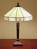 Tiffany-style Mission-style White Table Lamp