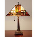 Tiffany and Mission-style Table Lamp