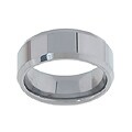 Men's Tungsten Carbide Beveled-edge Band (8 mm)