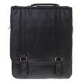 Amerileather Black Leather Backpack Briefcase