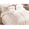 Buckingham Stripe 330 Thread Count White Goose Down Comforter and Pillow Set