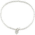 Sterling Silver Heart Toggle Necklace