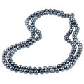 DaVonna Akoya Cultured Black Pearl Necklace (6.5-7/36in)