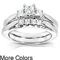 14k Gold 1/2 ct TDW Princess Diamond Bridal Ring Set (HI, I1-I2)