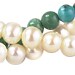 Cultured White Freshwater Pearl/ Turquoise Necklace (4.5 mm/ 16 in)