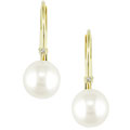 14-kt. Diamond 6.5-7 mm Cultured Pearl Earrings