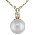 14k Yellow Gold Freshwater Pearl Necklace (7-7.5 mm)