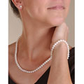 DaVonna 14k Gold Cultured Freshwater Pearl Three-piece Jewelry Set (6-6.5 mm/ 18 in/ 7 in)