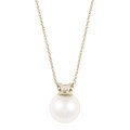 DaVonna 14k Gold Cultured Akoya Pearl Necklace (8-8.5 mm)