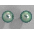 DaVonna Black Cultured Akoya Pearl Stud Earrings (6.5-7 mm)