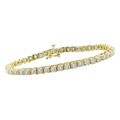 14k Yellow Gold and 6ct TDW Diamond Tennis Bracelet (G-H, SI1)