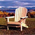 Folding Rolled Front Cedar Adirondack Chair