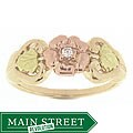 Black Hills Gold Flower and Diamond Ring