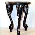 Three-legged African Elephant Accent Table (Ghana)