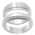 Sterling Silver Satin Finish Ring Set