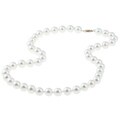 DaVonna 14k Gold Cultured Akoya Pearl Necklace (8-8.5 mm/ 18 in)