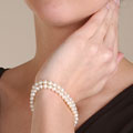 DaVonna 14k Gold Cultured Freshwater Pearl Bracelet (5-5.5 mm/ 7 in)