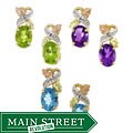 Black Hills Gold Gemstone Diamond Earrings