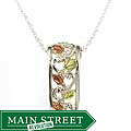 Silver and 14k Black Hills Gold Leaf Necklace