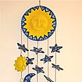 Sun, Moon and Stars Ceramic Wind Chime (Peru)