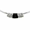 Sterling Silver Black Onyx Slider Pendant